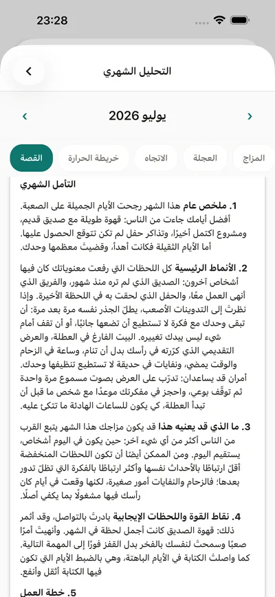 إحصائيات هادئة تكشف أنماطك — BrightLog