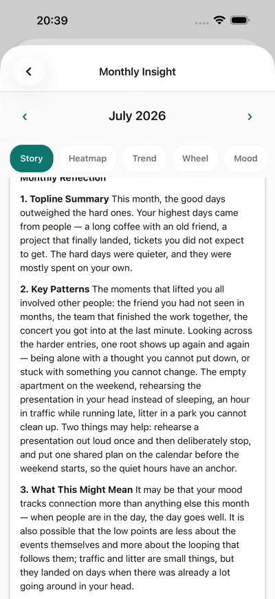 Understand your patterns — BrightLog