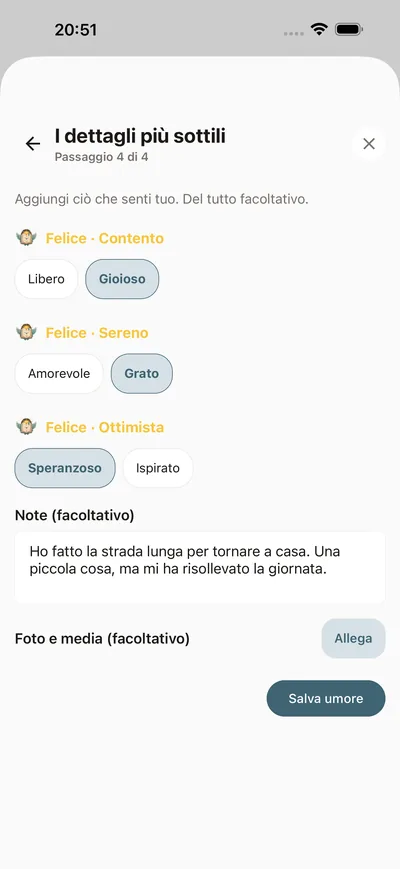 Il check-in del tuo umore — BrightLog