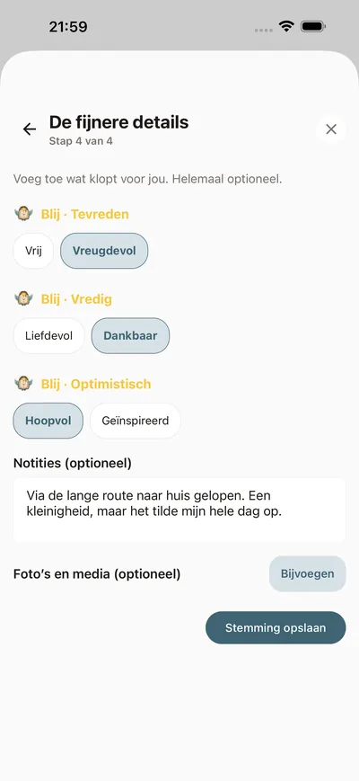 Je dagelijkse stemmingscheck — BrightLog
