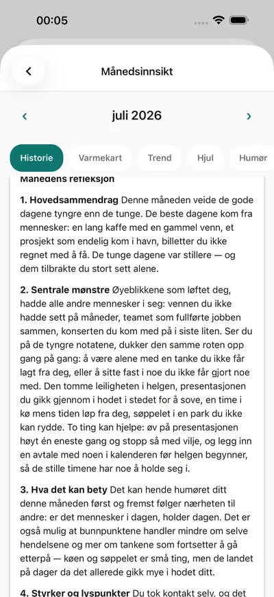Forstå dine egne mønstre — BrightLog