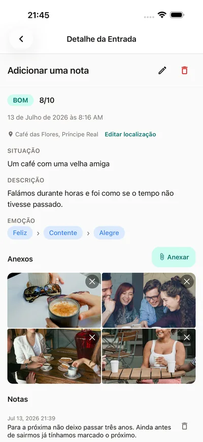 Guarda o momento com as fotos — BrightLog