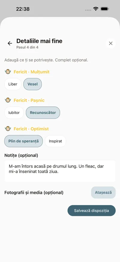 Verificarea zilnică a stării de spirit — BrightLog